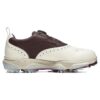 Golf Oxford Spike Sneaker „Weiß-Braun“