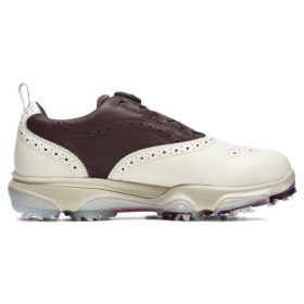 Golf Oxford Spike Sneaker „Weiß-Braun“