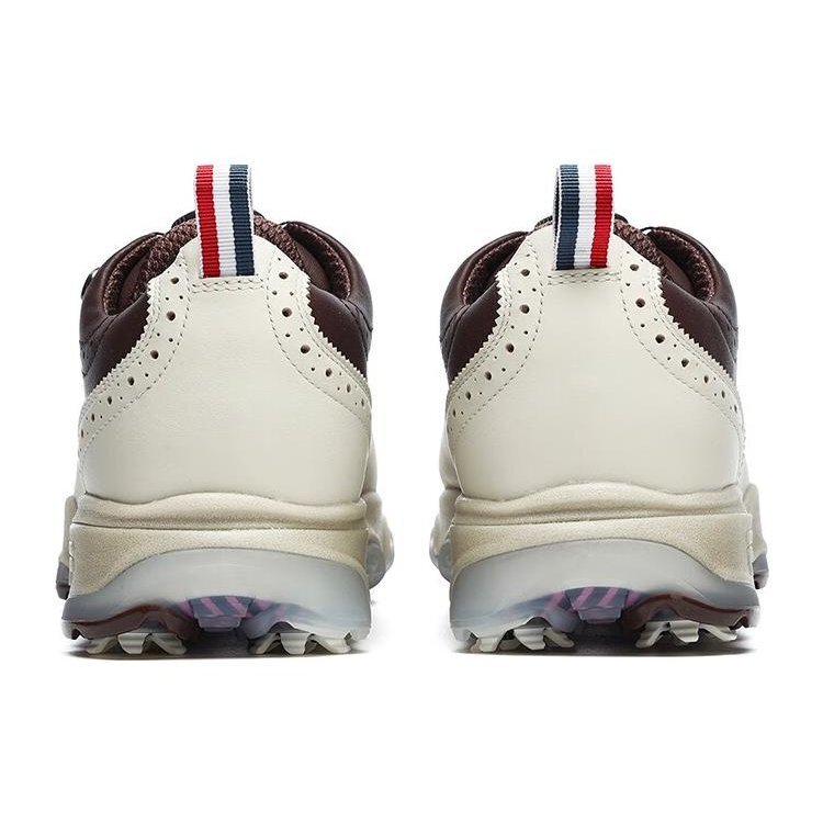 Golf Oxford Spike Sneaker „Weiß-Braun“