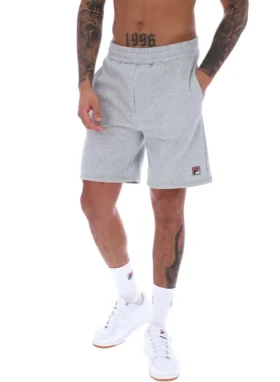 Grau melierte Vico-Fleece-Shorts