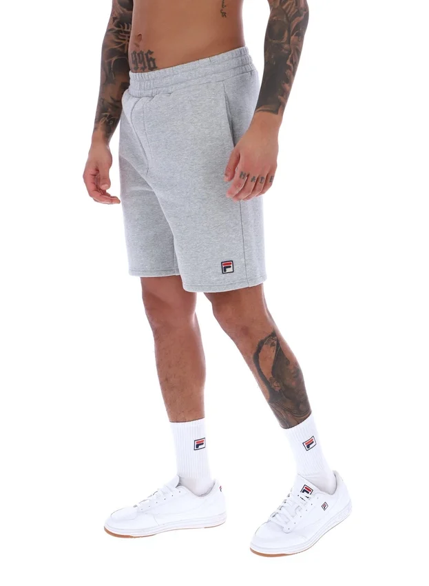 Grau melierte Vico-Fleece-Shorts
