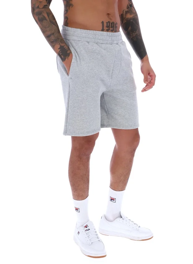 Grau melierte Vico-Fleece-Shorts
