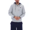 Grau melierter Tenconi-Hoodie mit Reißverschluss