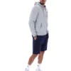 Grau melierter Tenconi-Hoodie mit Reißverschluss