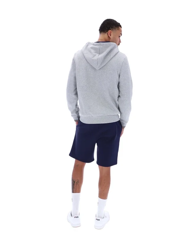Grau melierter Tenconi-Hoodie mit Reißverschluss