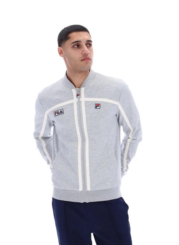 Grau meliertes Emilio Trainingsjacke