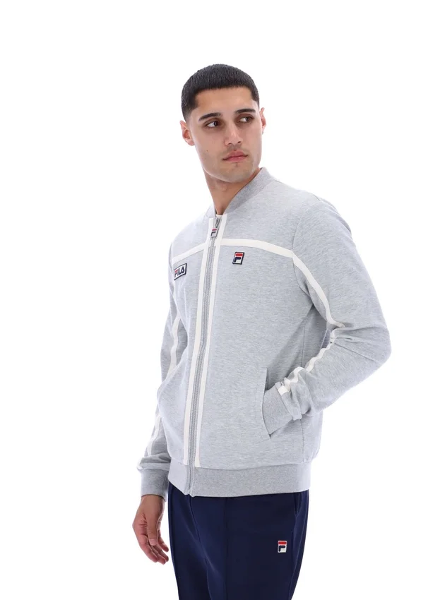 Grau meliertes Emilio Trainingsjacke