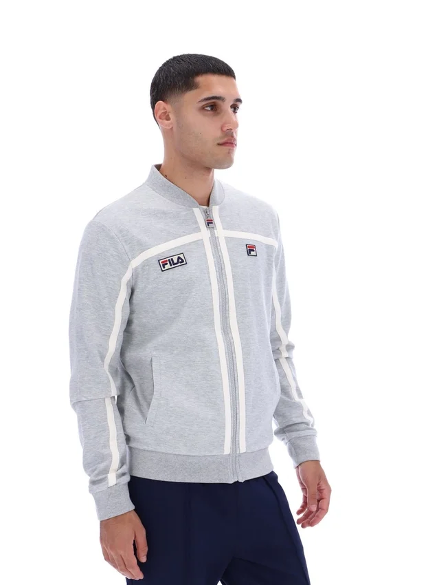 Grau meliertes Emilio Trainingsjacke