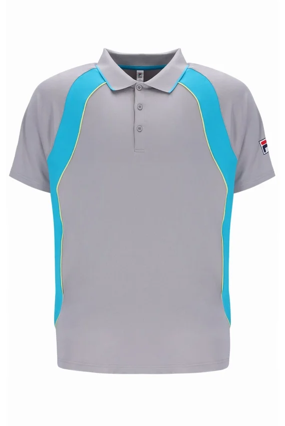 Graues Backspin Tennis-Shorts-Polo mit Kurzarm