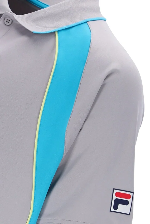 Graues Backspin Tennis-Shorts-Polo mit Kurzarm