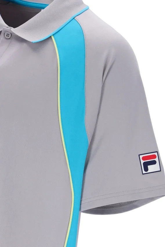 Graues Backspin Tennis-Shorts-Polo mit Kurzarm