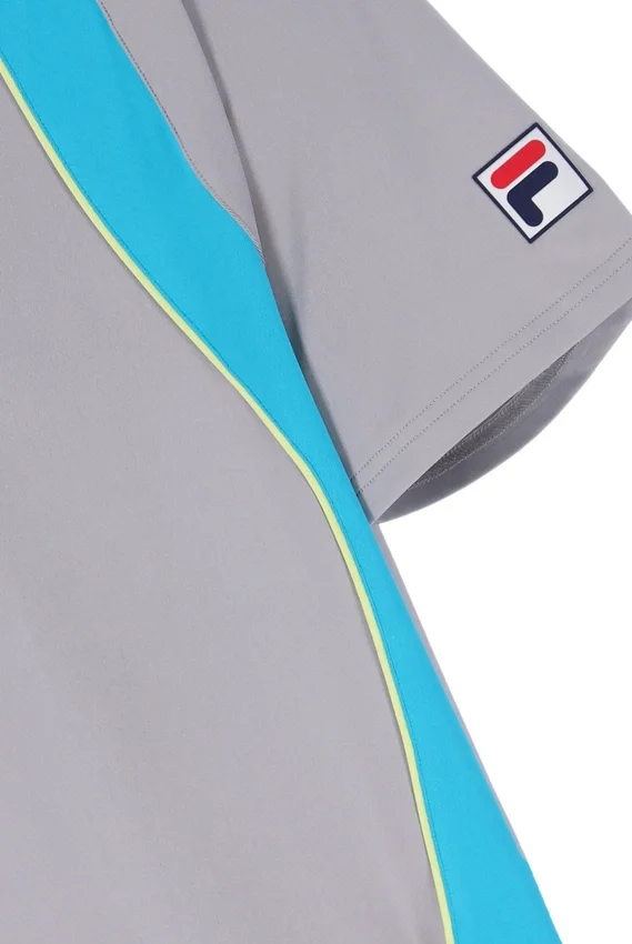 Graues Backspin Tennis-Shorts-Polo mit Kurzarm
