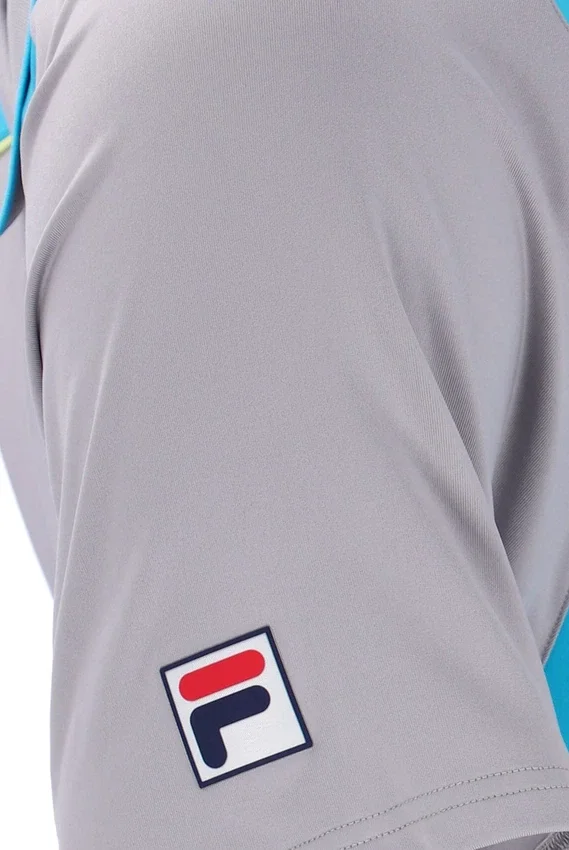 Graues Backspin Tennis-Shorts-Polo mit Kurzarm