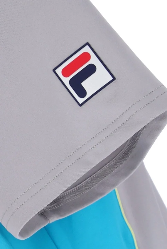 Graues Backspin Tennis-Shorts-Polo mit Kurzarm