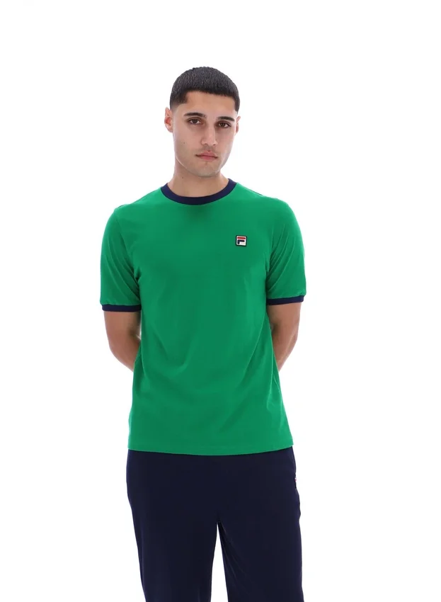Grünes Marconi Essential Ringer-T-Shirt