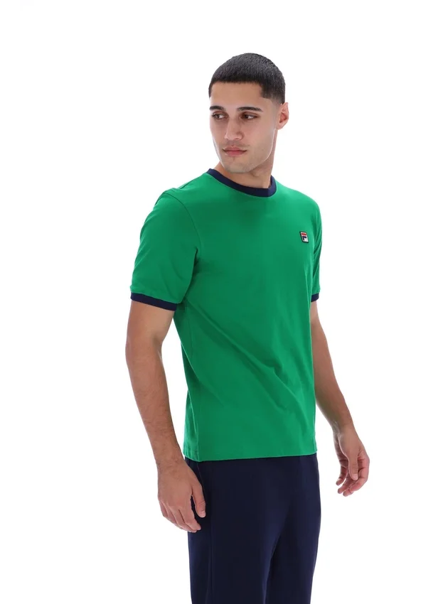 Grünes Marconi Essential Ringer-T-Shirt