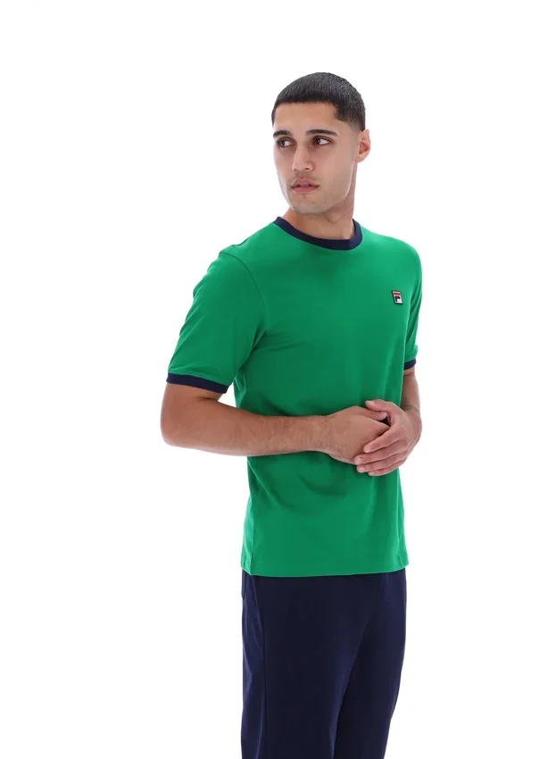 Grünes Marconi Essential Ringer-T-Shirt