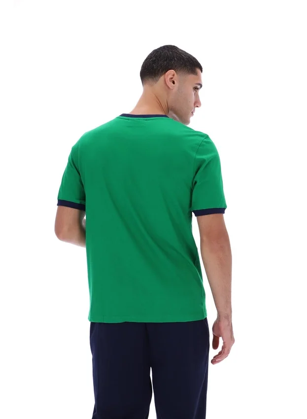 Grünes Marconi Essential Ringer-T-Shirt