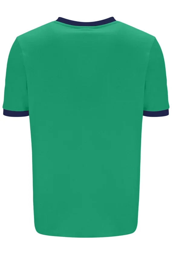 Grünes Marconi Essential Ringer-T-Shirt