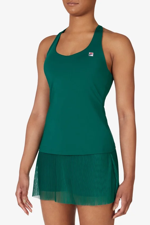 Grünes Tennis-Racerback-Top