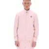 Hellrosa Armando Trainingsjacke mit kontrastierenden Paspeln