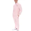 Hellrosa Armando Trainingsjacke mit kontrastierenden Paspeln