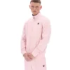 Hellrosa Armando Trainingsjacke mit kontrastierenden Paspeln