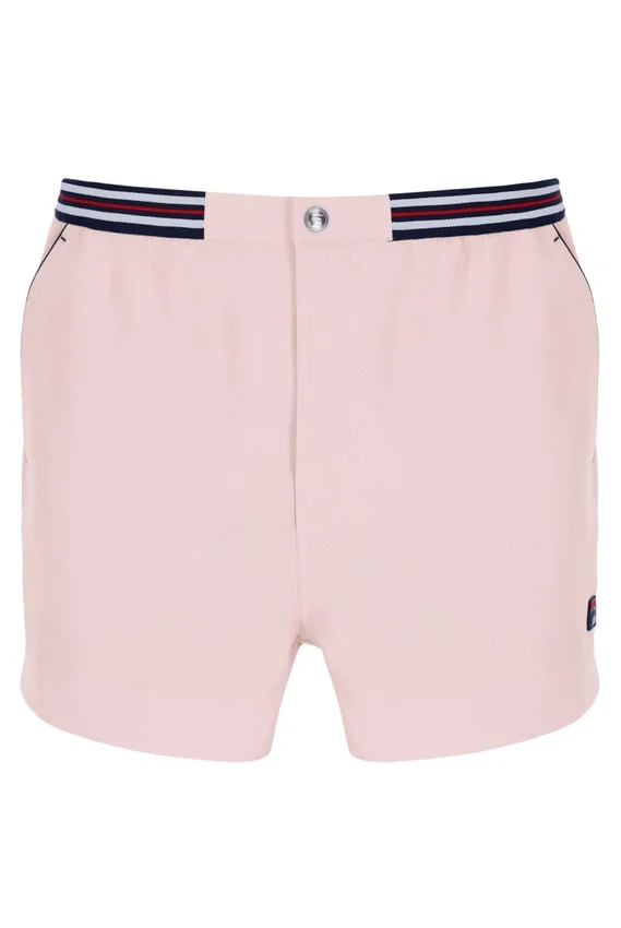 Hellrosa „High Tide“ Terry Pocket Stripe Shorts