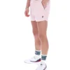 Hellrosa „High Tide“ Terry Pocket Stripe Shorts