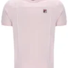 Hellrosa Terri-T-Shirt mit Kontrastpaspel
