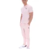 Hellrosa Terri-T-Shirt mit Kontrastpaspel