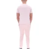Hellrosa Terri-T-Shirt mit Kontrastpaspel