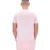 Hellrosa Terri-T-Shirt mit Kontrastpaspel