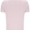 Hellrosa Terri-T-Shirt mit Kontrastpaspel