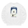Herren-Pullover von Fila x Pepe Shimada im Crossover-Cartoon-Print mit Rundhalsausschnitt, weiß