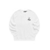 Herren-Pullover von Fila x Pepe Shimada im Crossover-Cartoon-Print mit Rundhalsausschnitt, weiß
