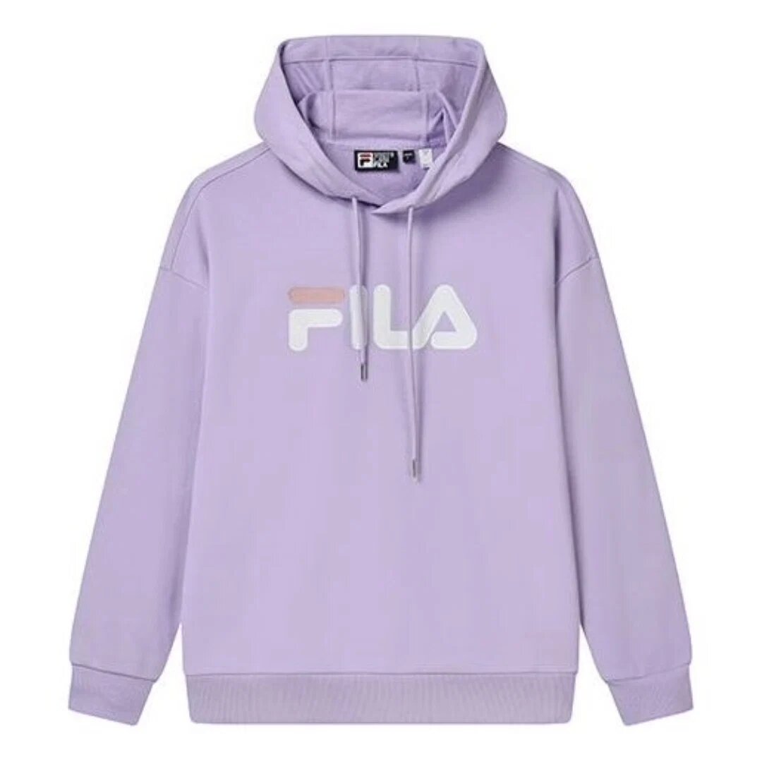 Hoodie mit klassischem Logo „Lila-Weiß“