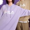 Hoodie mit klassischem Logo „Lila-Weiß“