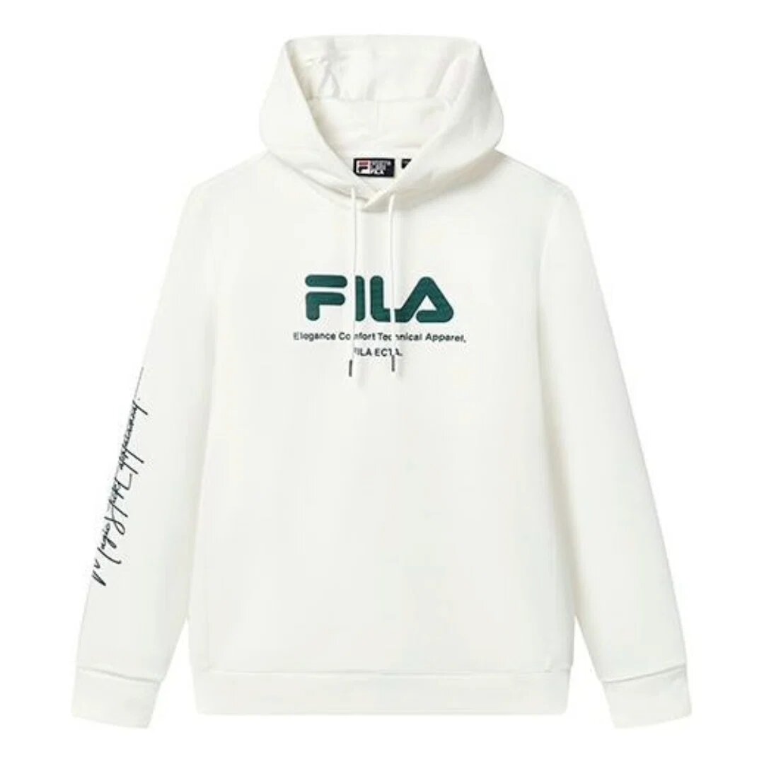 Hoodie mit Logo-Grafik „Weiß-Grün“