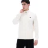 Jacke in Kokosmilch mit Hanay-Prägung und Rautenmuster