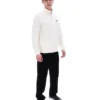 Jacke in Kokosmilch mit Hanay-Prägung und Rautenmuster