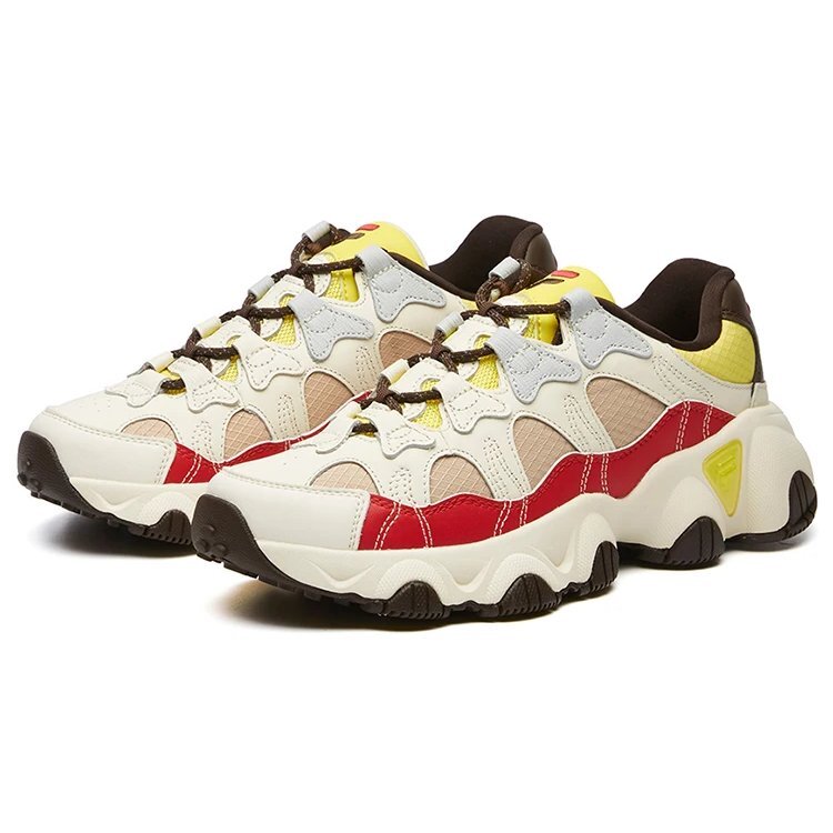 Jagger Low Laufschuhe Weiß/Rot/Gelb