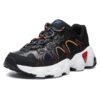 Jagger Retro-Laufschuhe Schwarz/Orange