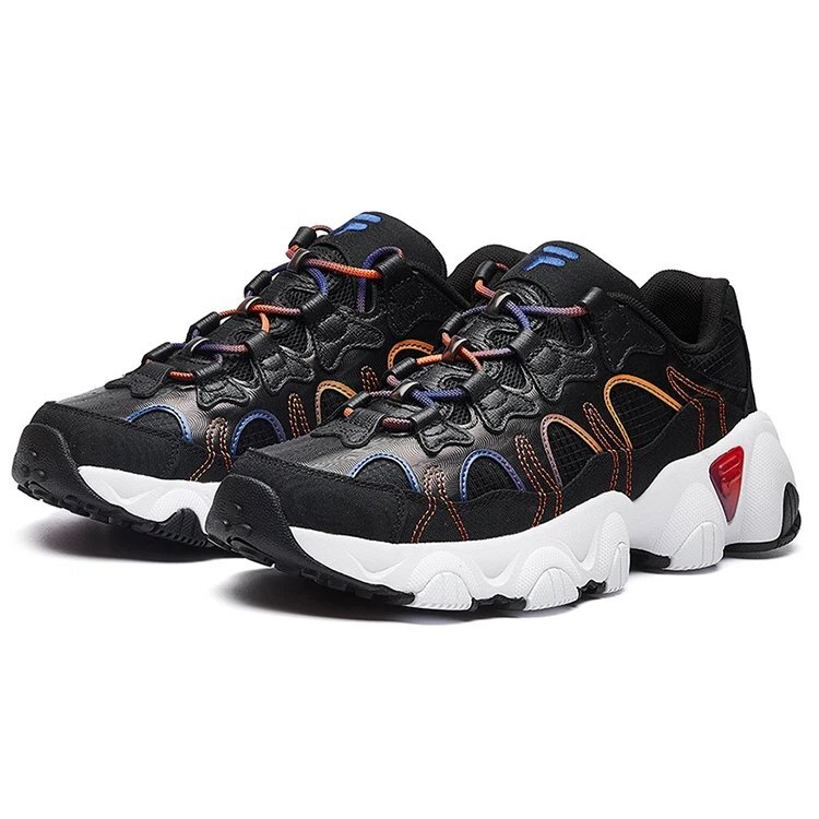 Jagger Retro-Laufschuhe Schwarz/Orange