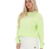 Jorie Wide Sweatshirt mit Rundhalsausschnitt in Shadow Lime