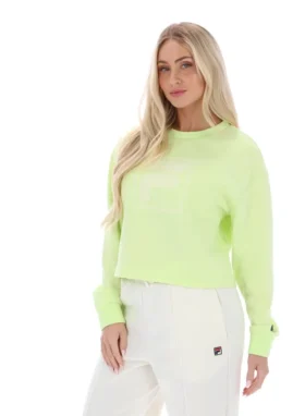 Jorie Wide Sweatshirt mit Rundhalsausschnitt in Shadow Lime