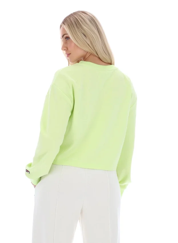 Jorie Wide Sweatshirt mit Rundhalsausschnitt in Shadow Lime