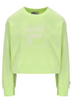 Jorie Wide Sweatshirt mit Rundhalsausschnitt in Shadow Lime