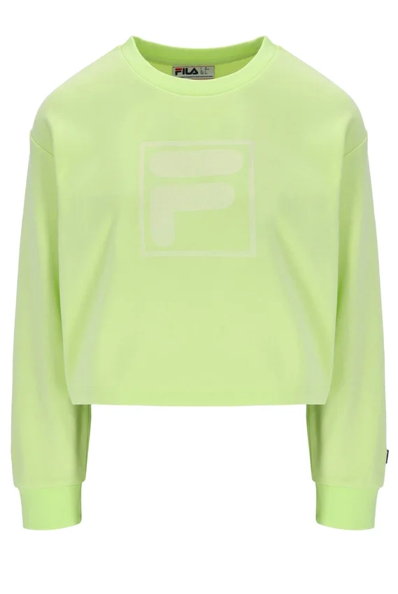 Jorie Wide Sweatshirt mit Rundhalsausschnitt in Shadow Lime