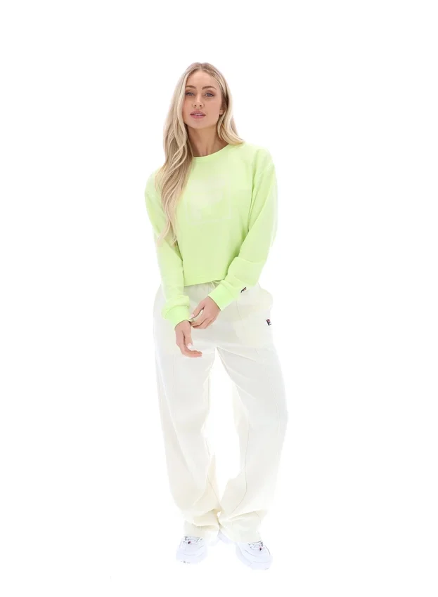 Jorie Wide Sweatshirt mit Rundhalsausschnitt in Shadow Lime